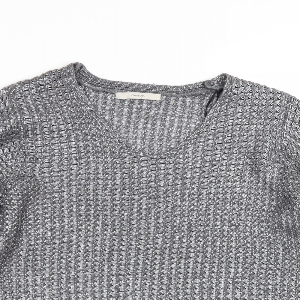 George Womens Silver   Pullover Jumper Size M