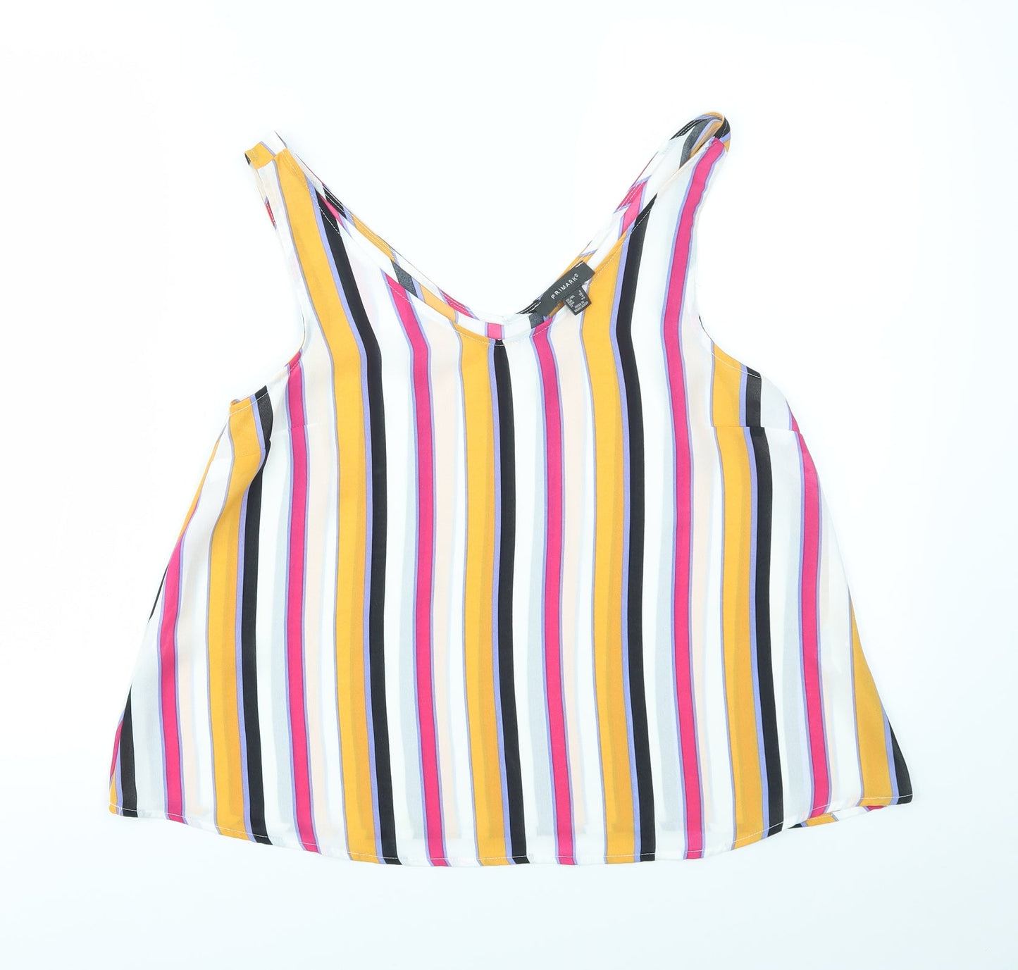 Primark Womens Multicoloured Striped  Basic Blouse Size 8