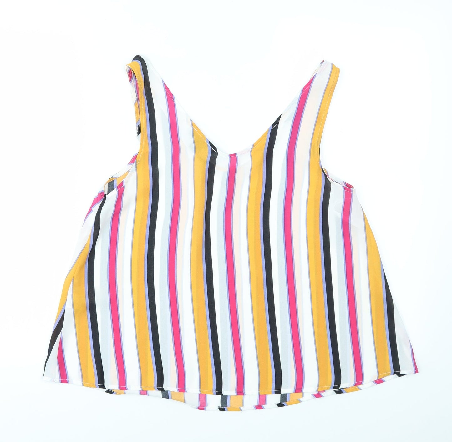 Primark Womens Multicoloured Striped  Basic Blouse Size 8