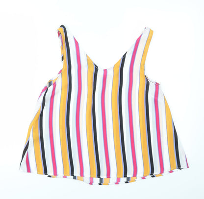 Primark Womens Multicoloured Striped  Basic Blouse Size 8
