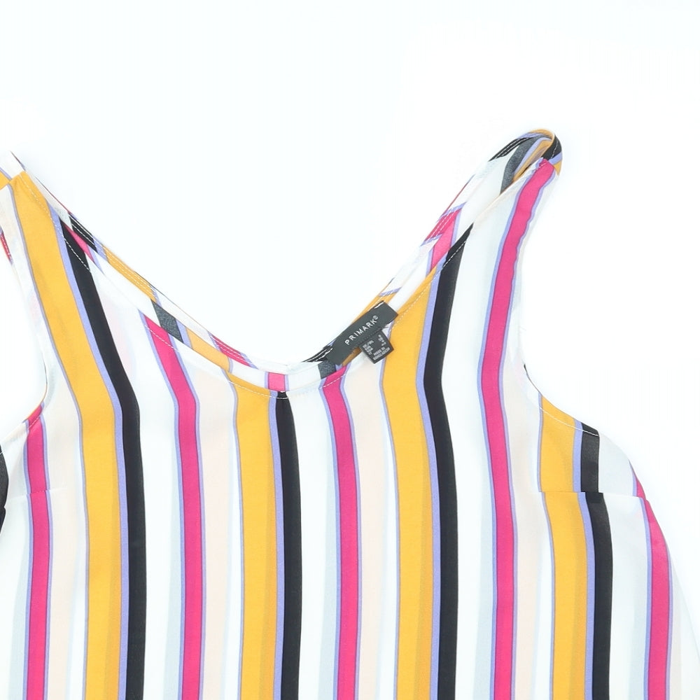 Primark Womens Multicoloured Striped  Basic Blouse Size 8