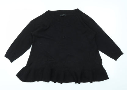 Womens UK Size 10 Papaya Black Pullover Jumper