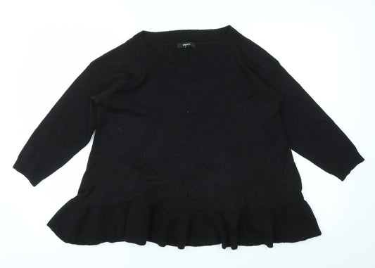 Womens UK Size 10 Papaya Black Pullover Jumper