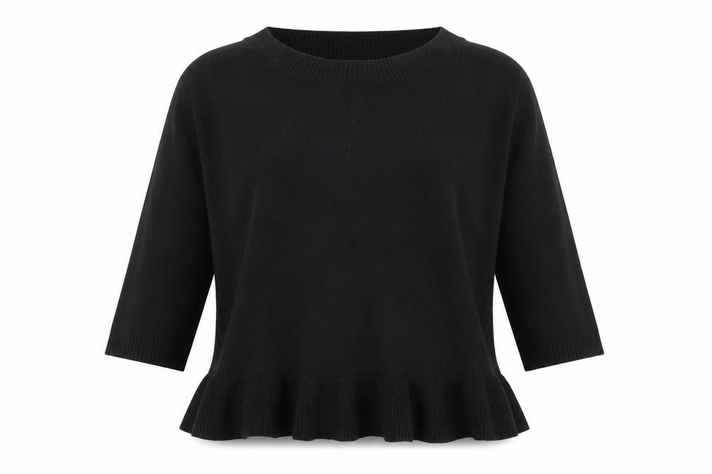 Womens UK Size 10 Papaya Black Pullover Jumper