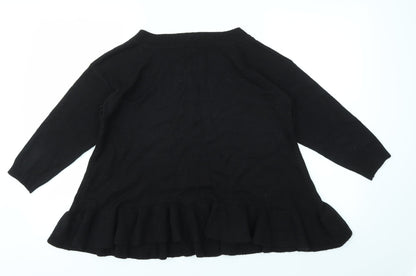 Womens UK Size 10 Papaya Black Pullover Jumper