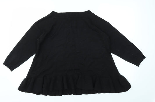 Womens UK Size 10 Papaya Black Pullover Jumper
