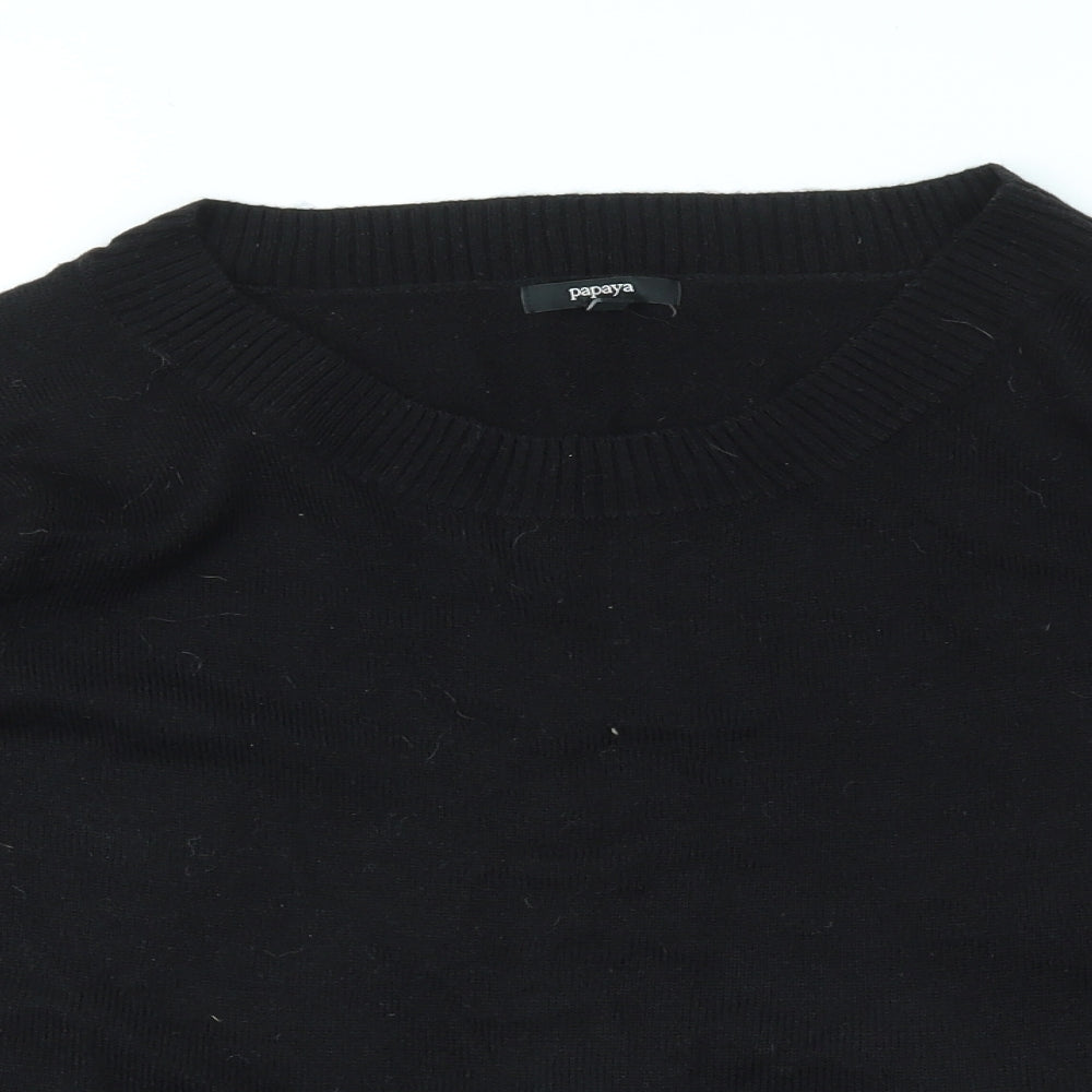 Womens UK Size 10 Papaya Black Pullover Jumper