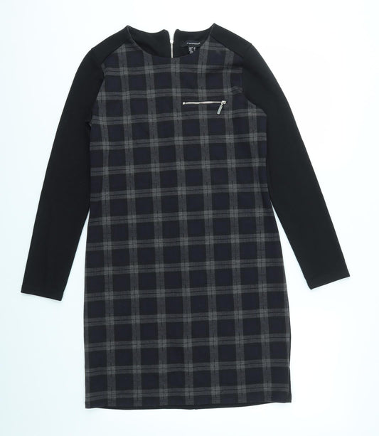 Primark Womens Grey Check  Fit & Flare  Size 10