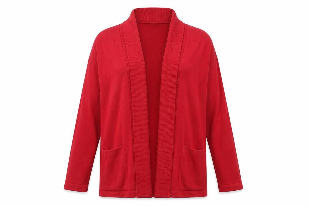 Womens UK Size 14 LC Red Cardigan Jumper