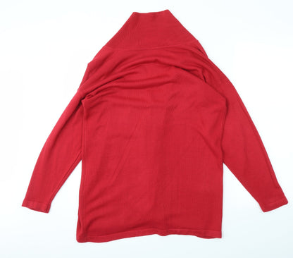 Womens UK Size 14 LC Red Cardigan Jumper