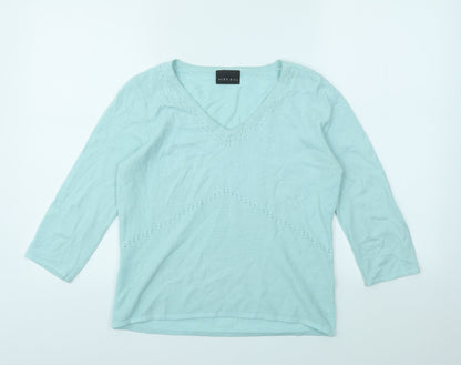 ALEX &CO Womens Blue   Basic T-Shirt Size 8