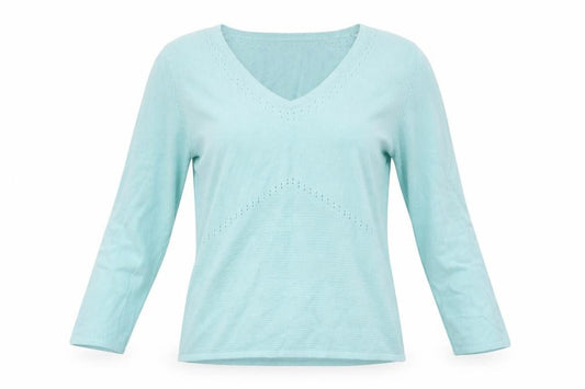 ALEX &CO Womens Blue   Basic T-Shirt Size 8