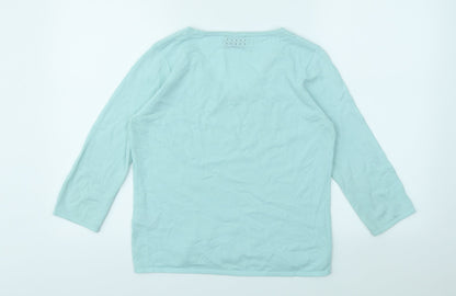 ALEX &CO Womens Blue   Basic T-Shirt Size 8
