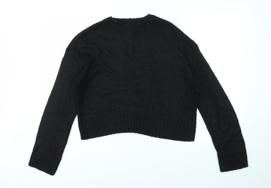 Womens UK Size S New Look Black Pullover Jumper