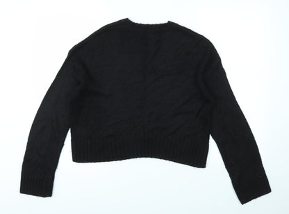 Womens UK Size S New Look Black Pullover Jumper