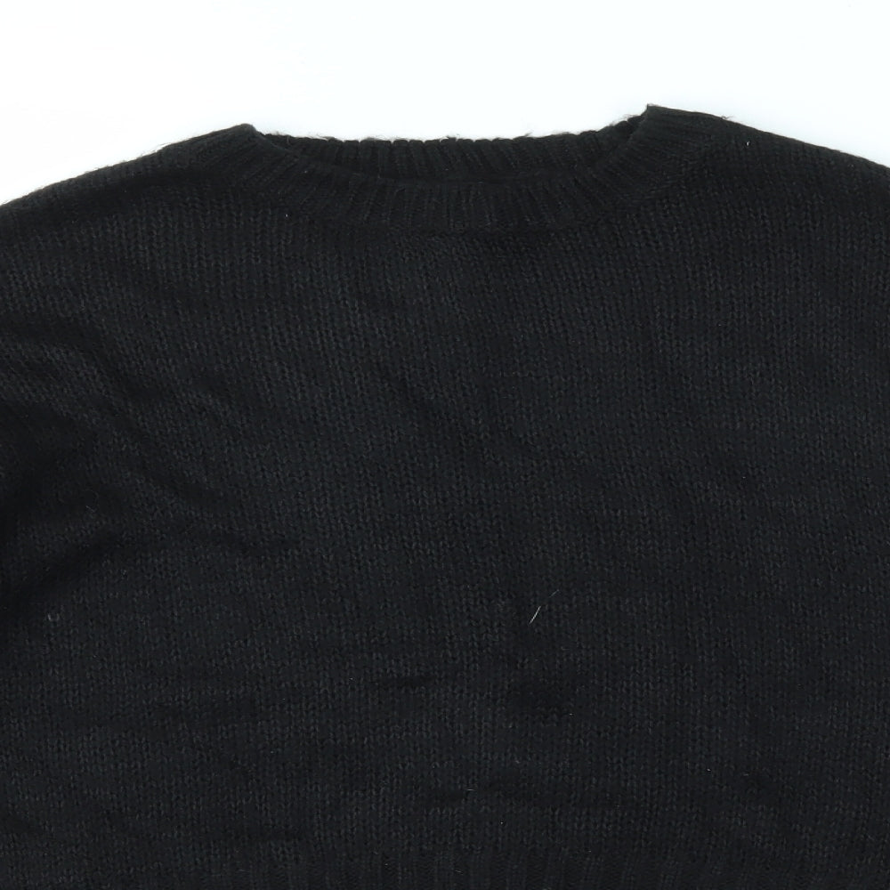 Womens UK Size S New Look Black Pullover Jumper