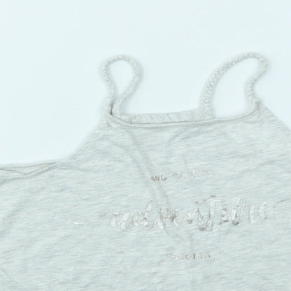 H&M Girls Grey   Basic T-Shirt Size 9-10 Years