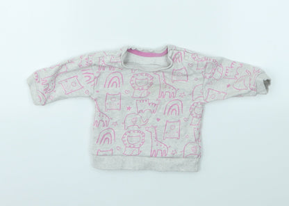 George Girls Multicoloured Geometric  Pullover Jumper Size 0-3 Months