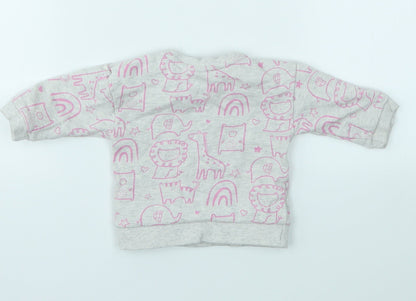 George Girls Multicoloured Geometric  Pullover Jumper Size 0-3 Months