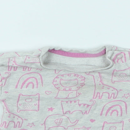 George Girls Multicoloured Geometric  Pullover Jumper Size 0-3 Months