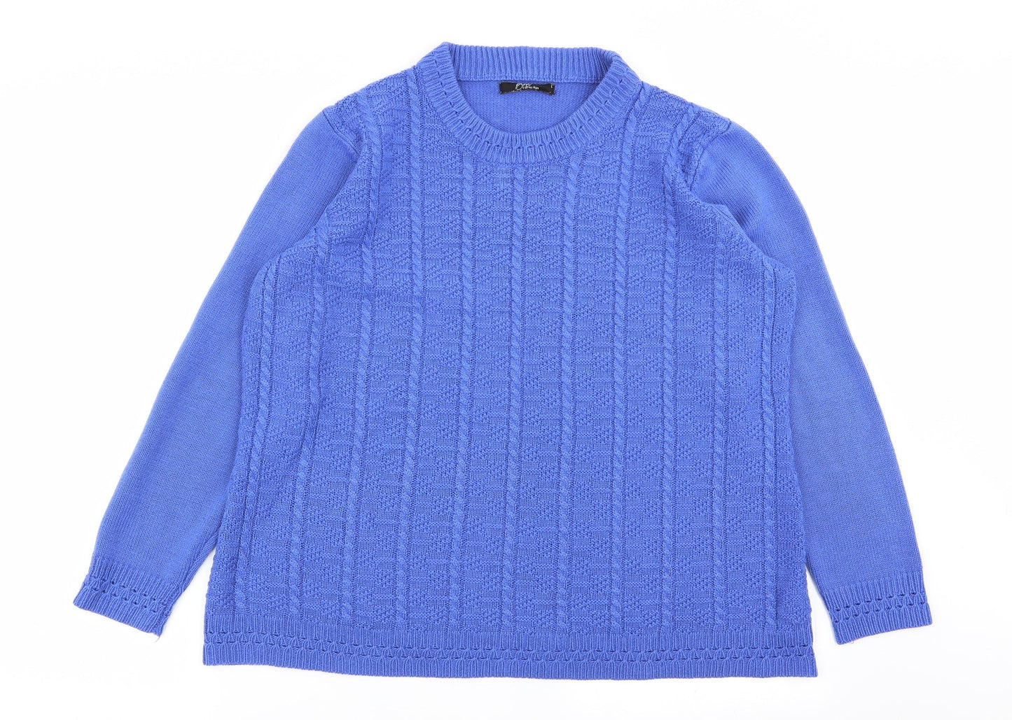 Womens UK Size L BM Blue Pullover Jumper