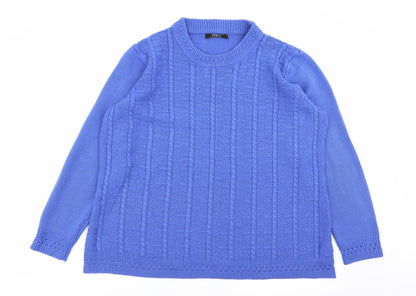 Womens UK Size L BM Blue Pullover Jumper