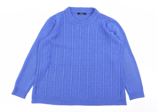 Womens UK Size L BM Blue Pullover Jumper