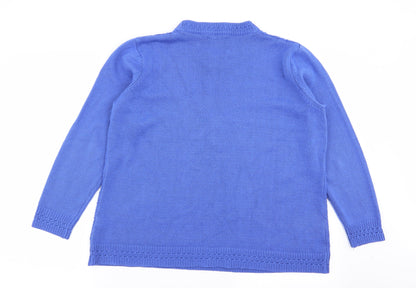 Womens UK Size L BM Blue Pullover Jumper
