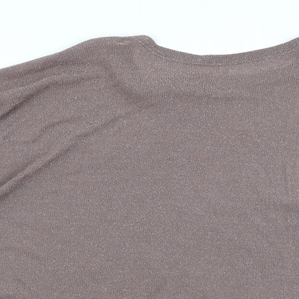 Womens UK Size 12 NEXT Brown Basic T-Shirt