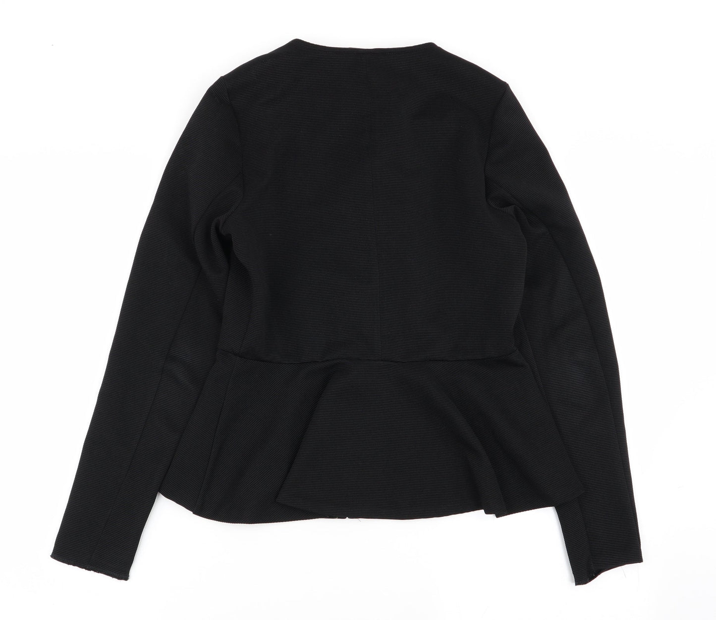 Womens UK Size 10 Papaya Black Full Zip Jumper
