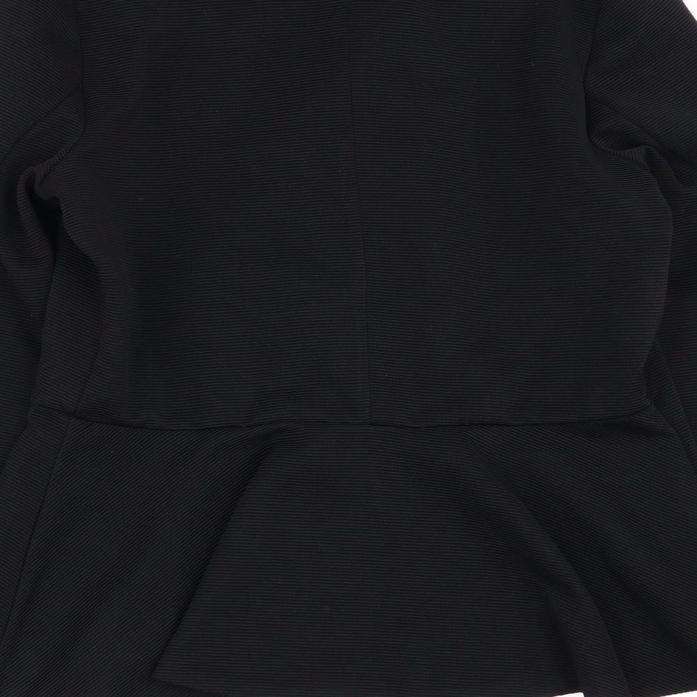Womens UK Size 10 Papaya Black Full Zip Jumper