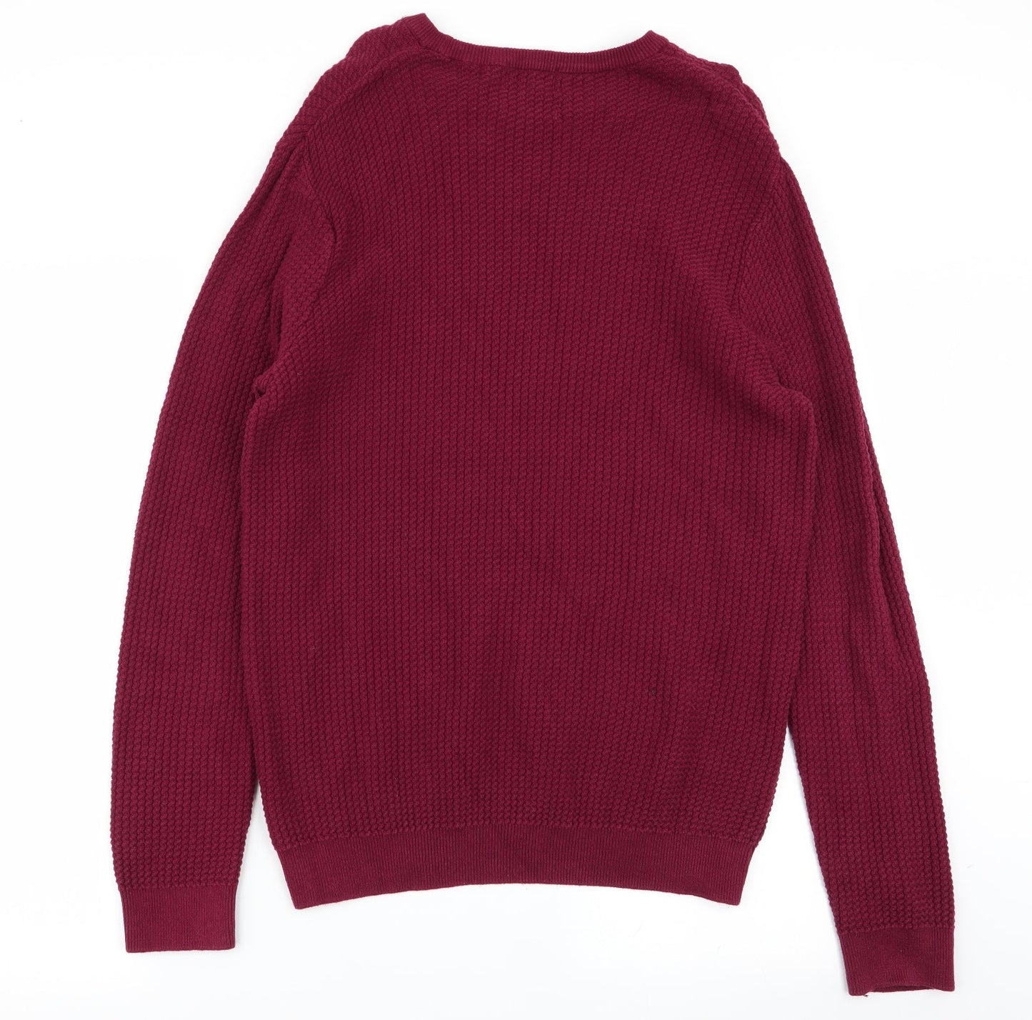 M&S Mens Red   Pullover Jumper Size L