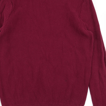 M&S Mens Red   Pullover Jumper Size L