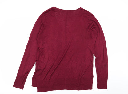 Womens UK Size 14 NEXT Red Basic T-Shirt