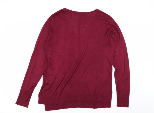 Womens UK Size 14 NEXT Red Basic T-Shirt