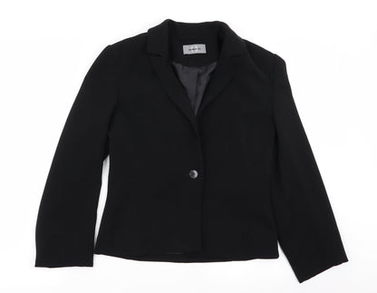 Womens UK Size 10 AMARANTO Regular Black Blazer