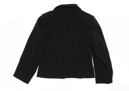 Womens UK Size 10 AMARANTO Regular Black Blazer