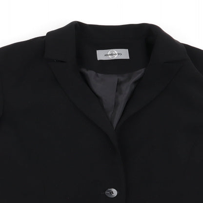 Womens UK Size 10 AMARANTO Regular Black Blazer