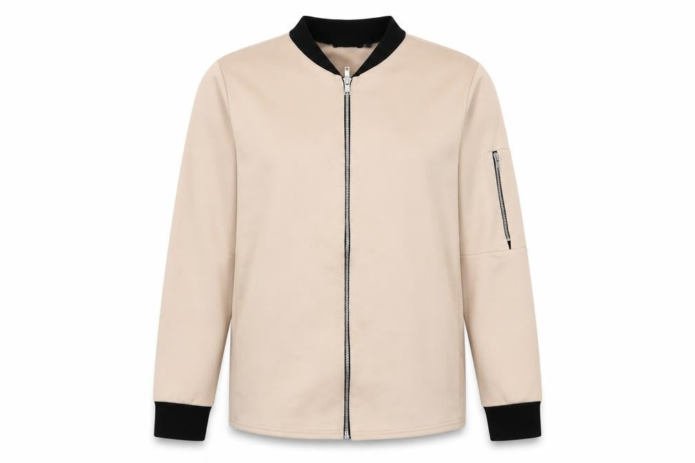 Womens UK Size 8 Boohoo Beige Full Zip Jumper