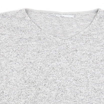 Womens UK Size S Only Grey Basic T-Shirt