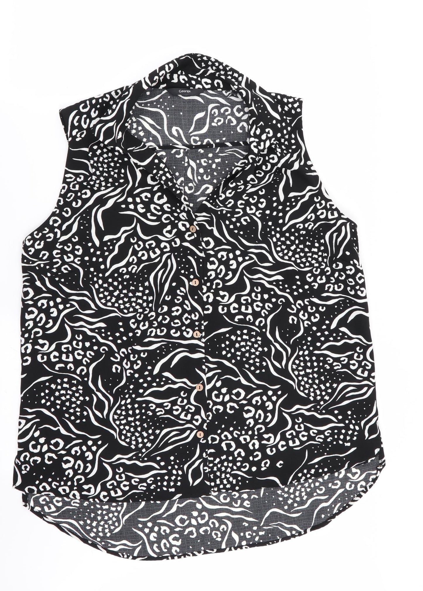 Womens UK Size 16 Asda George Black Basic Blouse