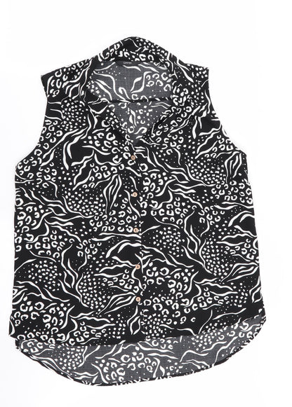 Womens UK Size 16 Asda George Black Basic Blouse