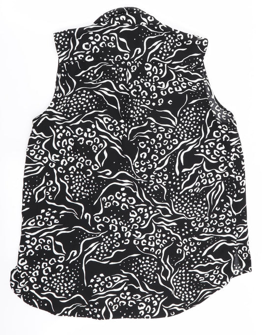 Asda George Womens Black Geometric  Basic Blouse Size 16