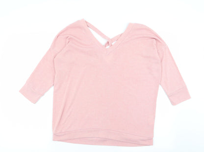 Womens UK Size 10 River Island Pink Pullover Jumper