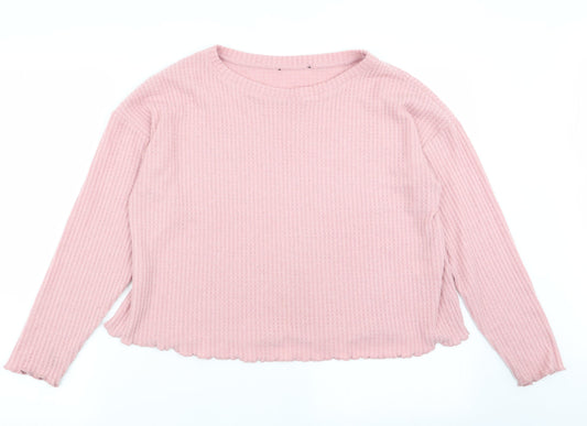 Womens UK Size S New Look Pink Basic T-Shirt