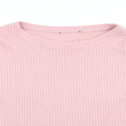 Womens UK Size S New Look Pink Basic T-Shirt