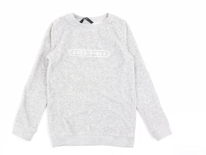 Asda George Girls Grey   Pullover Jumper Size 7-8 Years