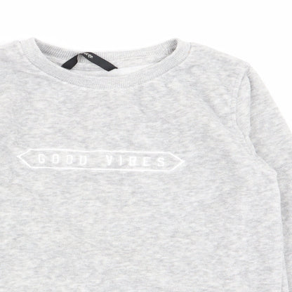 Asda George Girls Grey   Pullover Jumper Size 7-8 Years
