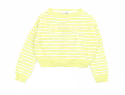 M&S Girls Multicoloured Striped  Pullover Jumper Size 5-6 Years