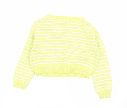 M&S Girls Multicoloured Striped  Pullover Jumper Size 5-6 Years